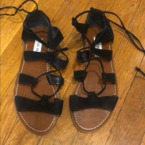 Barely worn black gladiator sandals